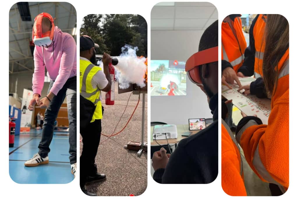 Image illustrant une formation incendie réalisée par COFORMATION en entreprise. Cette formation pratique permet aux salariés de comprendre le plan d’intervention incendie, d’utiliser les moyens de première intervention et d’adopter les bons réflexes en cas de départ de feu, conformément aux obligations des ERP de 5e catégorie.